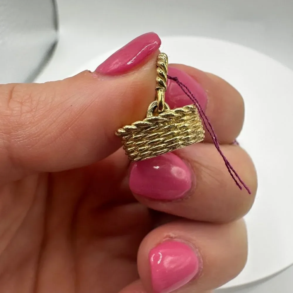 Brown county #7 swinging gold over‎ sterling silver charm!